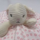 Modern Baby Lovey Security Blanket Bunny Rabbit Pinkdot Snuggle Blankie Teether