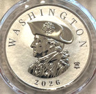 2026 Samoa  2 G  Washington Commander Series  Pcgs Ms70 Fs - Mintage 500         