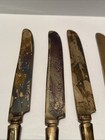 Vintage Dirigold Dirilyte Goldware Flatware Dinner Knives Lot Of 6  a 