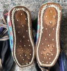 Tibetan Refuge Embroidered Boots 16     Long Ties Boho Unisex Handmade Wood Sole