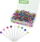 600pcs Sewing Pins Straight Pin For Fabric  Pearlized Ball Head Quilting Pins   