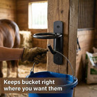 4pk Horse Stall Bucket Hanger Black Wall Mount Tie Ring Feed Hook W  Screws