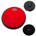 Paititi 8 Inch Silent Practice Drum Pad Round Shape With Carrying Bag Red Color