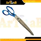 Long Upholstery Fabric Cutting Scissors Dressmaking Shears 12in  Blue Handle