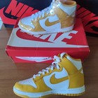 Nike Dunk High White Dark Sulfur Yellow Number 37 5