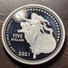 2021 Niue 5 Dollar Inspiration Galileo Galilei 1oz Of  999 Fine Silver  53