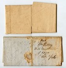 2 Antique Stampless Covers Mr William Codman New York City Putnamville 1847