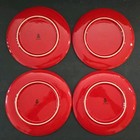 Vtg 4 Waechtersbach Christmas Tree Red Salad dessert Plate 7-3 4    West Germany