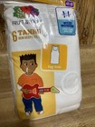6 Pack Fruit Of The Loom Toddler Boys 4t-5t Tag Free Tanks White Brand New