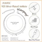 Sterling Silver Anklet Bracelets For Women Waterproof  925 Sliver Plated Cz   He
