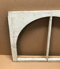 Antique 2 Lite 21x28 Arched Glass Top Window Sash Shabby White Vtg Chic 382-26b