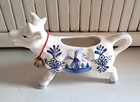 Delft Blue Handpainted Cow Creamer  Windmill Floral Daic