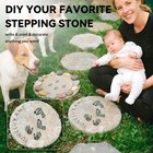 6 Pcs 3 Sizes Round Diy Concrete Stepping Stone Mold - 10 2  11  12 6  Black