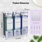 Soap Dispenser Bathroom Wall Mount Shower Shampoo Lotion Container Holder Silver