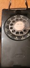 Vintage Bell Systems Western Electric Black Rotary Dial Wall Phone With Handset