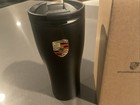 Porsche Thermo Mug Metal Logo Travel Cup Matte Black  Nib  No Reserve