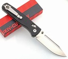 Black G10 Handle Pocket Folding Knife Axis Lock D2 Steel Blade With Clip Knives
