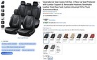 Coverado Car Seat Covers Full Set  5 Piece  universal Fit For Truck 