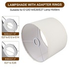 White Lamp Shade  Drum Lamp Shades For Table Lamps  Natural Round Linen Lamps   