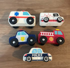 Mixed Lot Of 9 Vintage Melissa And Doug  disney Wooden Vehicles