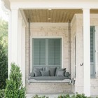 Ash   Ember Grade A Teak Twin Sized Porch Swing With Chain  75  Antique Finish