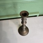 Vintage Brass Taper Candle Holder 7 5  Tall Traditional Antique Patina Decor