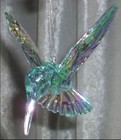  Ganz Iridescent Ice Blue Hummingbird Acrylic Crystal Suncatcher Ornament