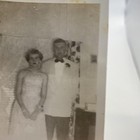 Vtg 1950s Young Couple Formal Photo 3 5x2 5 B w Gelatin Silver Original