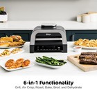 Ninja Dg551 Foodi Smart Xl 6-in-1 Indoor Grill With Air Fry  Roast  Bake  Broil 
