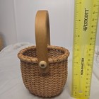 Vintage Nantucket Type Handmade Basket Coastal Decor Woven 5 Inch Cape Cod Find