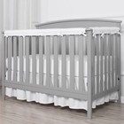 3 Piece Crib Rail Cover  In White With Circle Flower Print -standard Crib