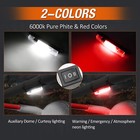 Roll Bar Mount Utv Led Interior Dome Light W switch Battery Powered White   Red