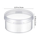 Heallily 10pcs Small Pill Case Clear Round Plastic Storage Containers Pill Bo   