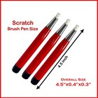 Pack Of 3 Fiber Glass Scratch Brush Pencil Clean Remove Rust Dirt Jewelry Watch