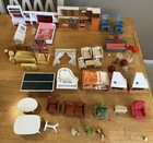 Huge Lot Vtg 1970s Lundby Of Sweden   Jean H  fler Dollhouse Furniture 1 16 Mod
