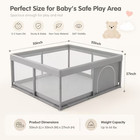 50   50  Grey Baby Playpen Safety Play Yard Fence For Toddler Indoor Kids Activit