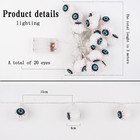 Halloween Eyeball String Lights  20 Led Lights Battery Operated Green Lights For