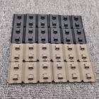 12 24 Pcs Low Profile Snap-in Slot M-lok Rail Cover For Mlok System Black   Tan