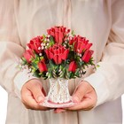 3d Bouquet Of Roses Pop Up Valentines Day Card With Detachable Keepsake Bouquet 