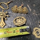 Lot Antique Ornate Cast Brass Pulls Knobs Handles Drawer Door 1920s