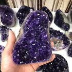 500g-650g Natural Amethyst Geode Quartz Cluster Crystal Specimen Healing