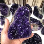 600g  Natural Amethyst Geode Quartz Cluster Crystal Specimen Healing