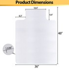 Chair Mat For Hard Floors 48      36   Pvc Floor Mat Protector 1 5 Mm Thickness 