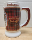 Budweiser 2021 42nd Anniversary Edition Plaid Holiday Beer Stein Clydesdales
