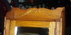 Antique Oak Wall Bathroom Cabinet W  Towel Rack
