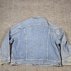 Vintage Lee Jacket Mens 2xl Blue Denim Trucker Distressed Made Usa 90s Workwear