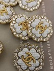 Lot Of10 22 Mm Designer Button Chanel Button Replacement Gold Tone 