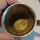 Vintage Silver Plated Baby Cup W Embossed Duck Handle 1960 s Mcm