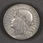 1932 W Poland Silver 10 Zlotych Lustrous