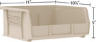 Stackable Red Storage Bins - 6-pack For Garage   Pantry Organization
